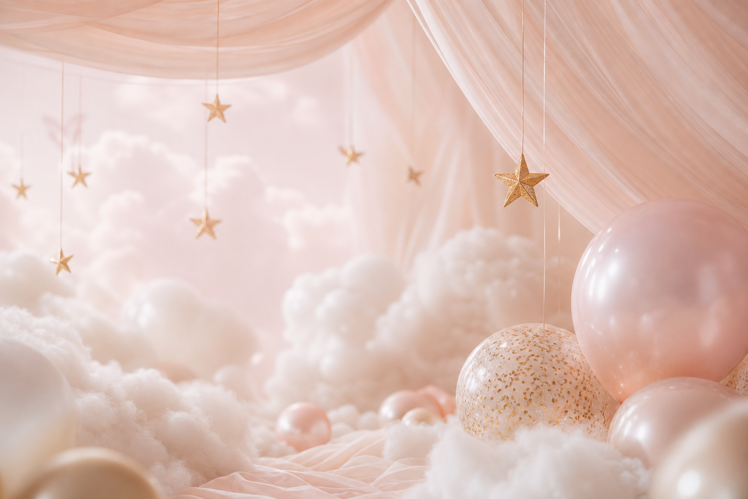 Cloud baby shower decor
